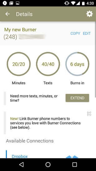 Burner (for Android) 